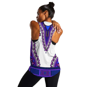 Africa Women Racerback Tank African Dashiki Royal Purple Version