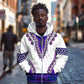 Africa Zip Hoodie African Dashiki Royal Purple Version