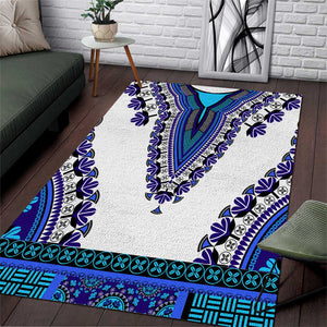 Africa Area Rug African Dashiki Royal Blue Version