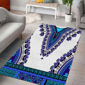 Africa Area Rug African Dashiki Royal Blue Version