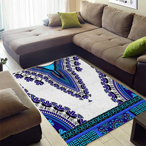 Africa Area Rug African Dashiki Royal Blue Version