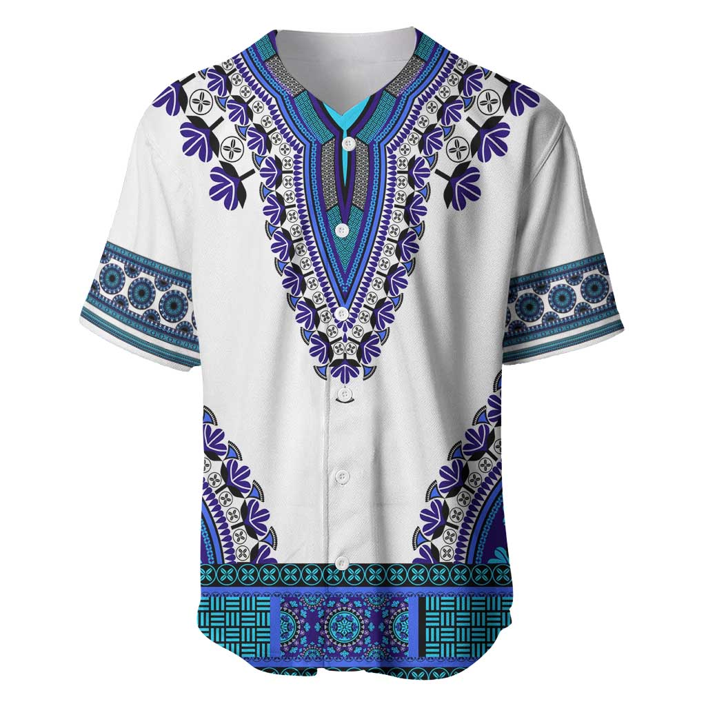 Africa Baseball Jersey African Dashiki Royal Blue Version