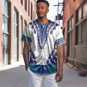 Africa Baseball Jersey African Dashiki Royal Blue Version