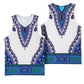 Africa Basketball Jersey African Dashiki Royal Blue Version LT14