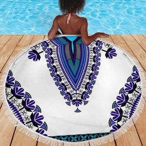 Africa Beach Blanket African Dashiki Royal Blue Version