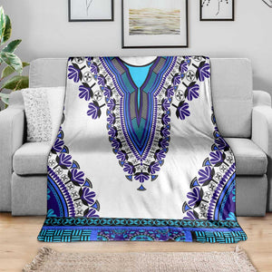 Africa Blanket African Dashiki Royal Blue Version