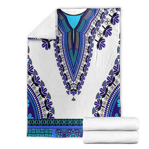 Africa Blanket African Dashiki Royal Blue Version