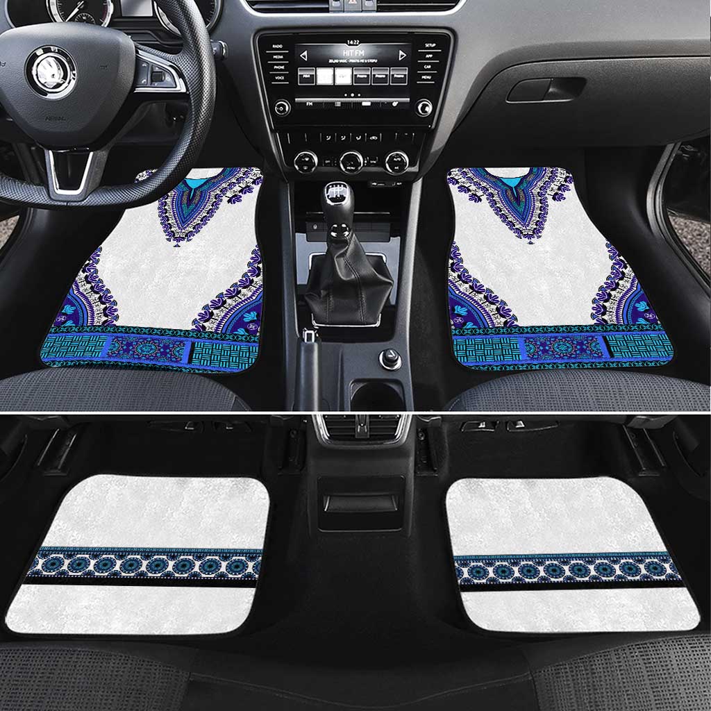 Africa Car Mats African Dashiki Royal Blue Version