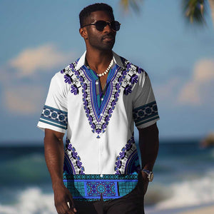 Africa Hawaiian Shirt African Dashiki Royal Blue Version