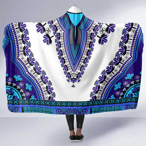 Africa Hooded Blanket African Dashiki Royal Blue Version