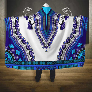 Africa Hooded Blanket African Dashiki Royal Blue Version