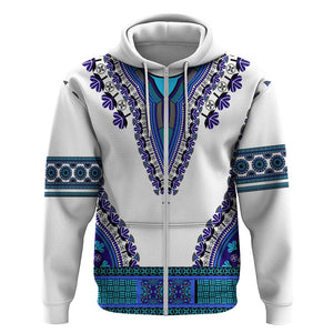 Africa Hoodie African Dashiki Royal Blue Version