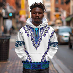 Africa Hoodie African Dashiki Royal Blue Version