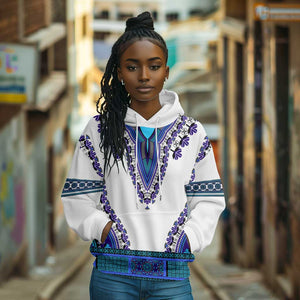 Africa Hoodie African Dashiki Royal Blue Version