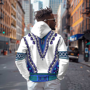 Africa Hoodie African Dashiki Royal Blue Version