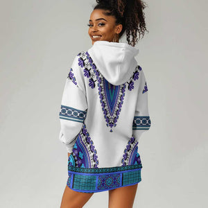 Africa Hoodie Dress African Dashiki Royal Blue Version