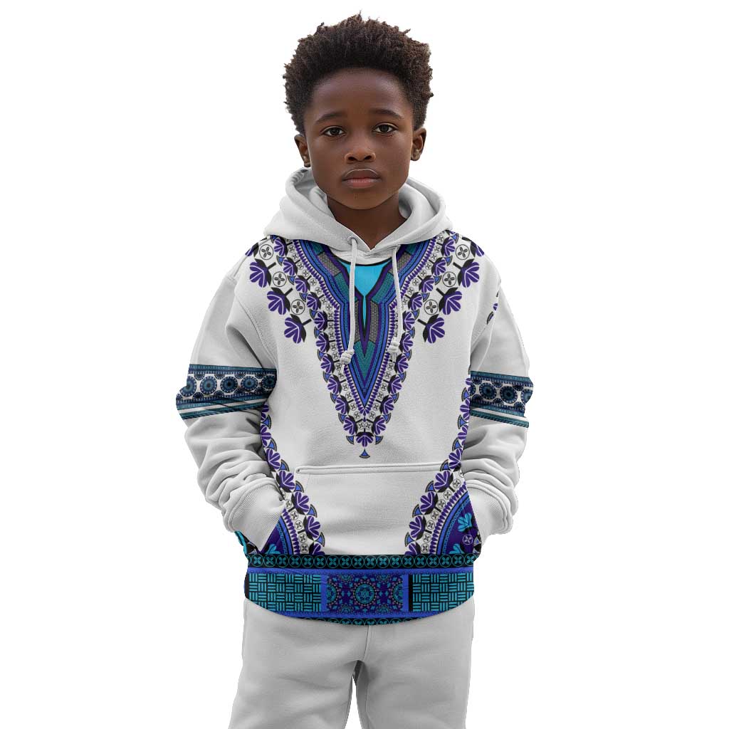 Africa Kid Hoodie African Dashiki Royal Blue Version