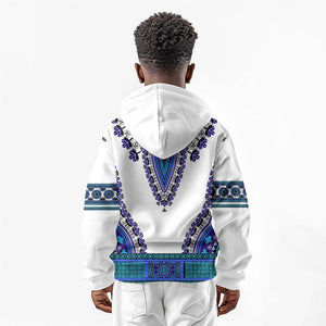 Africa Kid Hoodie African Dashiki Royal Blue Version