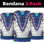 Africa Neck Gaiter African Dashiki Royal Blue Version LT14