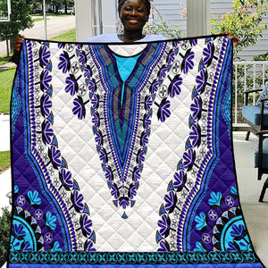 Africa Quilt African Dashiki Royal Blue Version