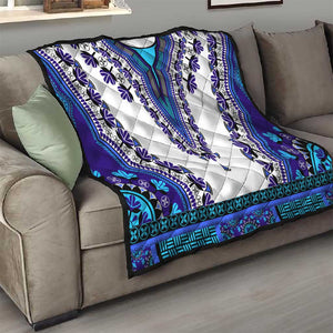 Africa Quilt African Dashiki Royal Blue Version