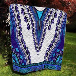 Africa Quilt African Dashiki Royal Blue Version