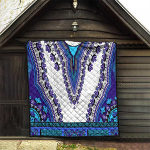 Africa Quilt African Dashiki Royal Blue Version