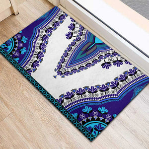 Africa Rubber Doormat African Dashiki Royal Blue Version