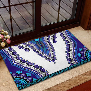 Africa Rubber Doormat African Dashiki Royal Blue Version