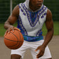 Africa Sleeveless Hoodie African Dashiki Royal Blue Version - African Pride