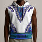 Africa Sleeveless Hoodie African Dashiki Royal Blue Version - African Pride