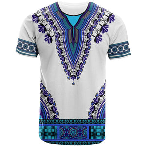 Africa T shirt African Dashiki Royal Blue Version