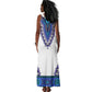 Africa Tank Maxi Dress African Dashiki Royal Blue Version