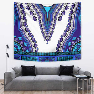 Africa Tapestry African Dashiki Royal Blue Version