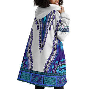 Africa Wearable Blanket Hoodie African Dashiki Royal Blue Version