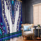 Africa Window Curtain African Dashiki Royal Blue Version