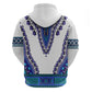Africa Zip Hoodie African Dashiki Royal Blue Version