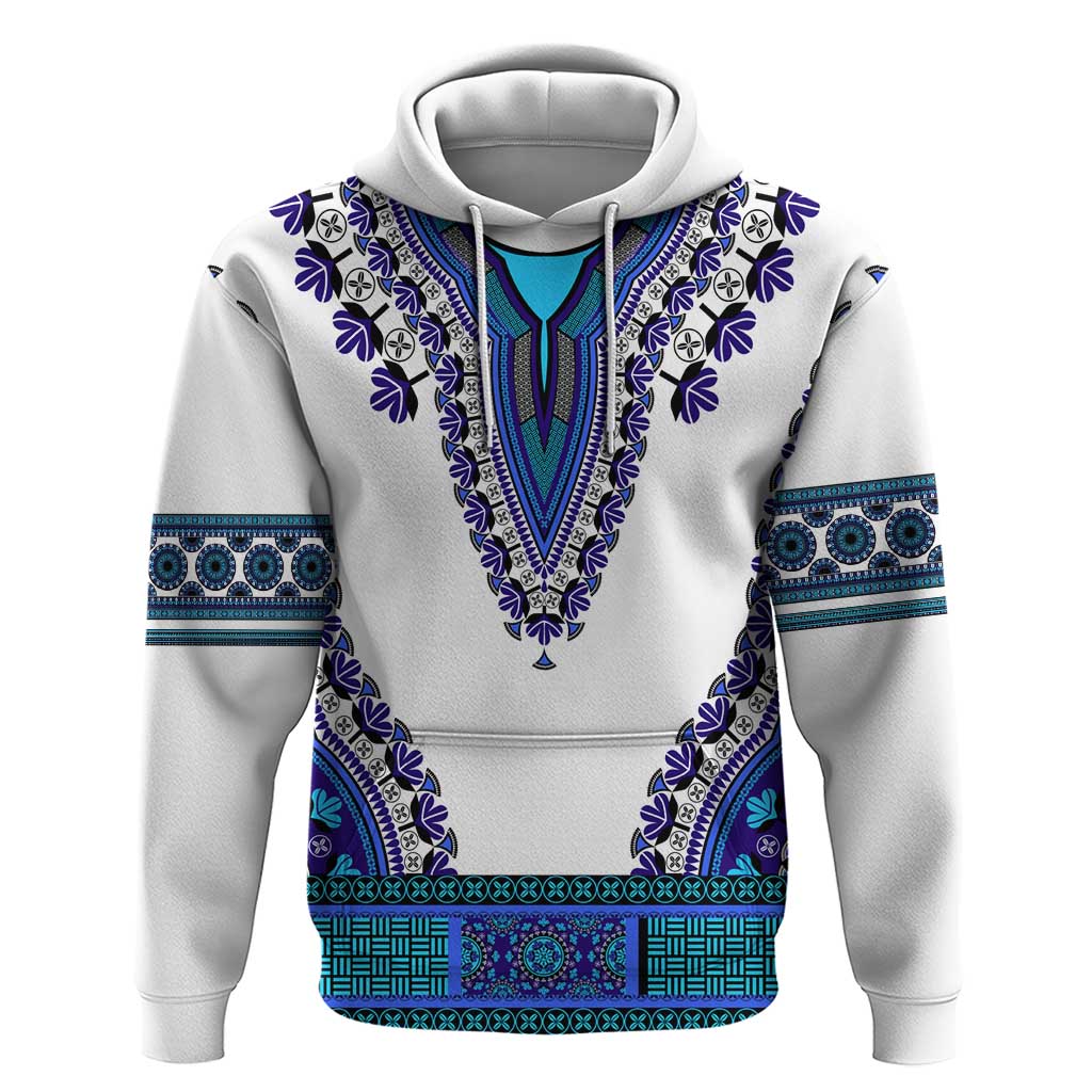 Africa Zip Hoodie African Dashiki Royal Blue Version