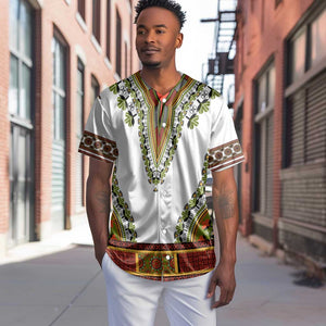 Africa Baseball Jersey African Dashiki Royal Gold Version