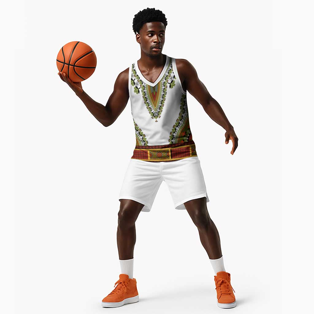 Africa Basketball Jersey African Dashiki Royal Gold Version LT14