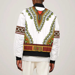 Africa Bomber Jacket African Dashiki Royal Gold Version