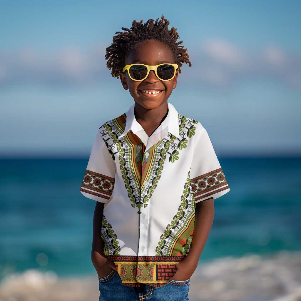 Africa Kid Hawaiian Shirt African Dashiki Royal Gold Version