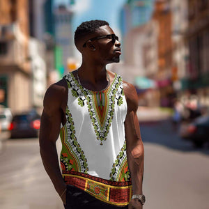 Africa Men Tank Top African Dashiki Royal Gold Version