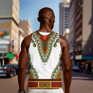 Africa Men Tank Top African Dashiki Royal Gold Version