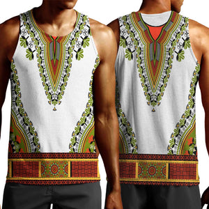 Africa Men Tank Top African Dashiki Royal Gold Version