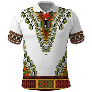 Africa Polo Shirt African Dashiki Royal Gold Version