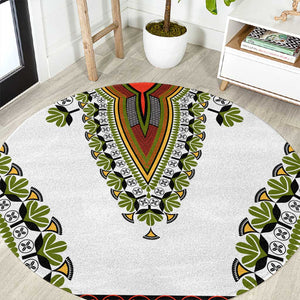 Africa Round Carpet African Dashiki Royal Gold Version