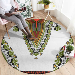 Africa Round Carpet African Dashiki Royal Gold Version