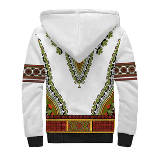 Africa Sherpa Hoodie African Dashiki Royal Gold Version