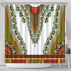 Africa Shower Curtain African Dashiki Royal Gold Version